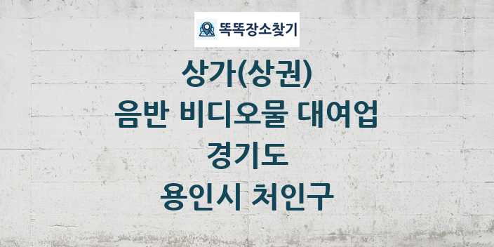 경기도 용인시 처인구 음반 비디오물 대여업 상가 목록 및 정보