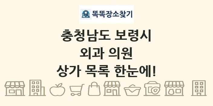 충청남도 보령시 외과 의원 상가 목록 및 정보