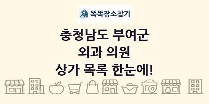 충청남도 부여군 외과 의원 상가 목록 및 정보
