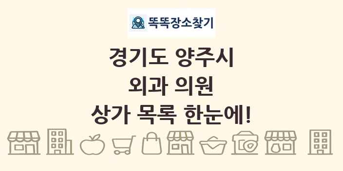경기도 양주시 외과 의원 상가 목록 및 정보