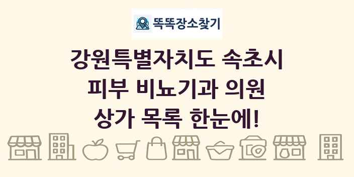 강원특별자치도 속초시 피부 비뇨기과 의원 상가 목록 및 정보