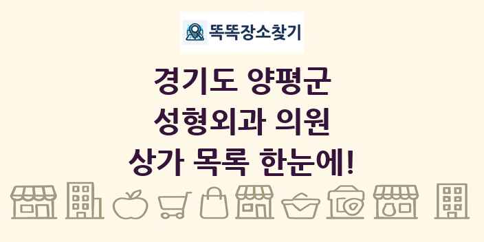 경기도 양평군 성형외과 의원 상가 목록 및 정보