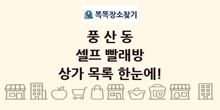 풍산동 셀프 빨래방 상가 목록 및 정보