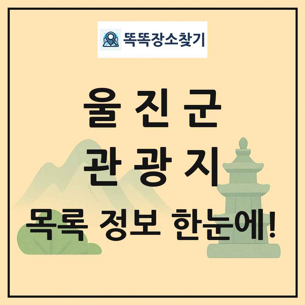 울진군 관광지 목록 및 정보