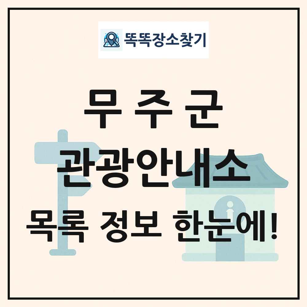 무주군 관광안내소 목록 및 정보